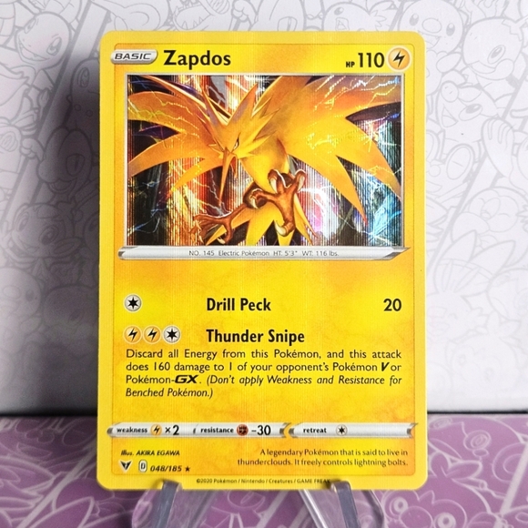 Zapdos 048/185 Pokémon TCG Holo Rare - Picture 1 of 2